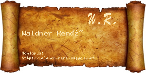 Waldner René névjegykártya